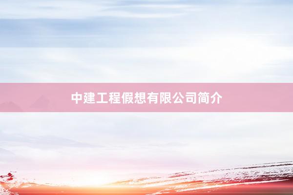 中建工程假想有限公司简介