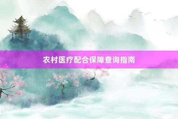 农村医疗配合保障查询指南